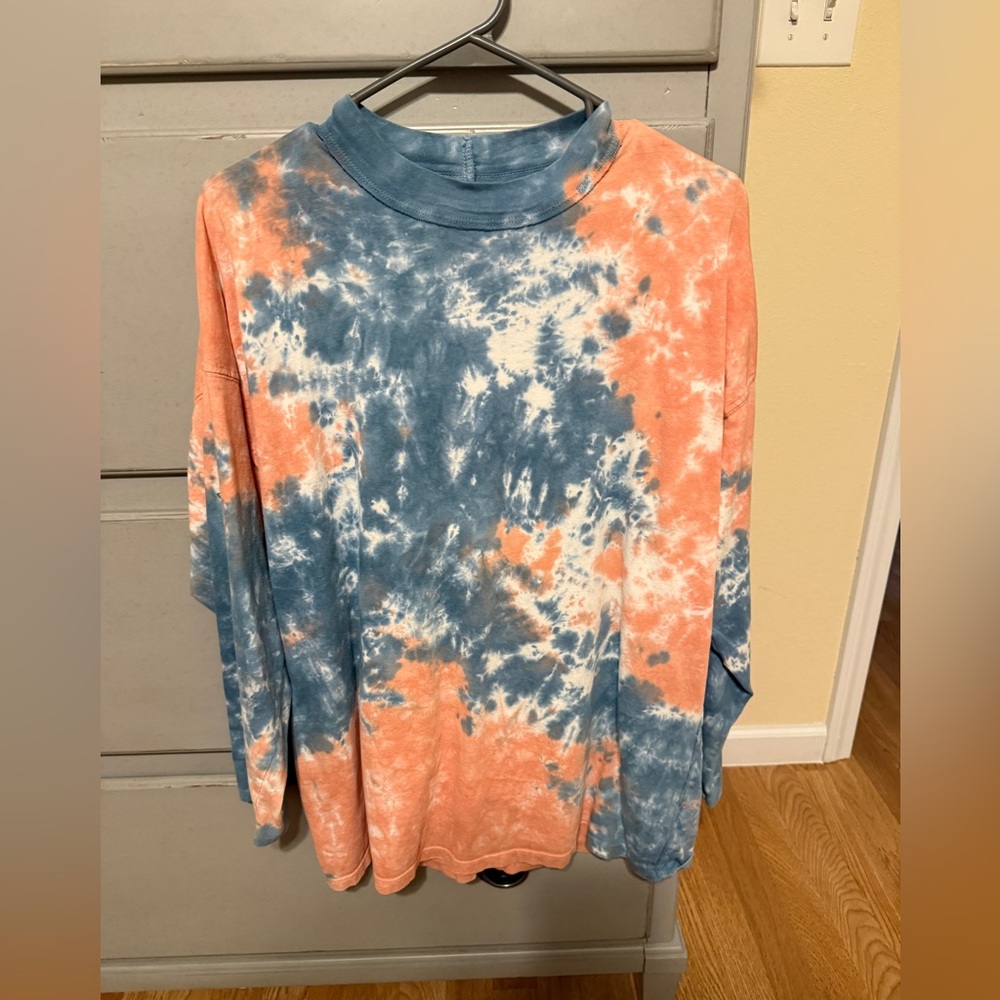 Free People Be Free Tye Dye Long Sleeve Shirt